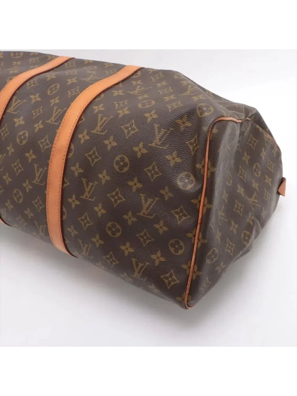 Louis Vuitton Monogram Keepall 50 Leather Boston Bag Tote Carry